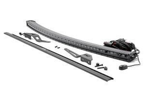 Toyota FJ Cruiser LED Light Kit - Roof Mount - Rough Country - 50 Inch Curved | Single Row | Black Series - Black - '07-'14